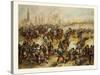 From the Battle of St. Quentin on the 19th of January 1871. German Cavalry Charging at a French Def-null-Stretched Canvas