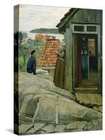 From the coast, 1881-Christian Krohg-Stretched Canvas