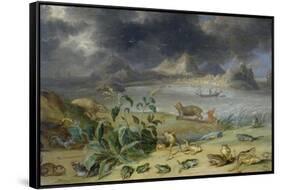 From the Cycle the Four Continents, Asia, Detail: Aden-Jan van Kessel-Framed Stretched Canvas