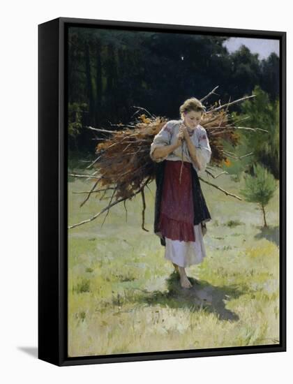 From the Forest, 1900-Nikolai Kornilovich Pimonenko-Framed Stretched Canvas