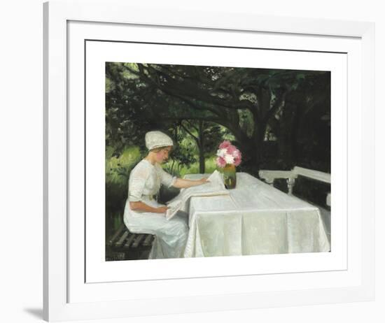 From the garden in Skagen-Michael Ancher-Framed Premium Giclee Print