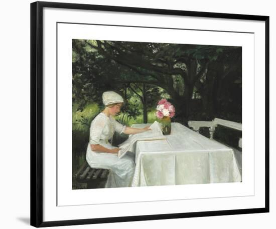 From the garden in Skagen-Michael Ancher-Framed Premium Giclee Print