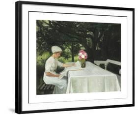 From the garden in Skagen-Michael Ancher-Framed Premium Giclee Print