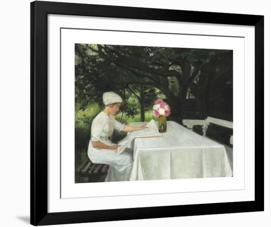 From the garden in Skagen-Michael Ancher-Framed Premium Giclee Print