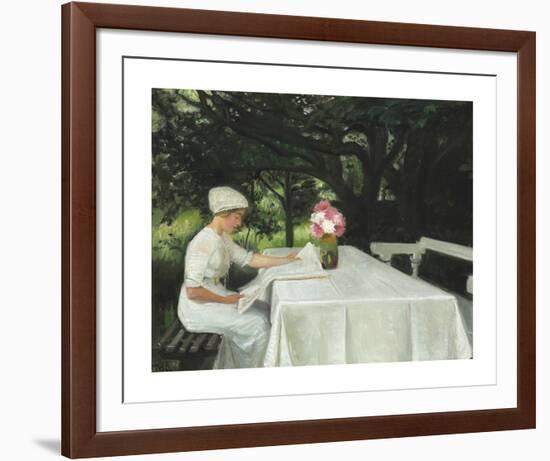 From the garden in Skagen-Michael Ancher-Framed Premium Giclee Print