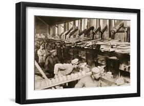 From the German Side: Making War Bread in a Field-Bakery of Von Hindenburg's Army-German photographer-Framed Giclee Print