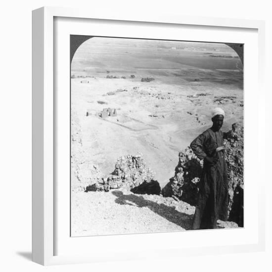 From the High Cliffs at Der-El-Bahri across the Plain to Luxor, Thebes, Egypt, 1905-Underwood & Underwood-Framed Photographic Print