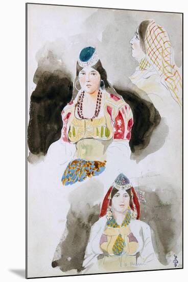 From the Moroccan Sketchbook, 1832-Eugene Delacroix-Mounted Giclee Print