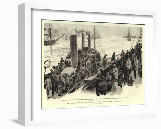 From the Old World to the New, Irish Emigrants Coming on Board at Queenstown-William Lionel Wyllie-Framed Giclee Print