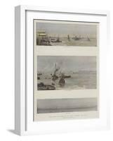 From the Old World to the New, Nearing New York-William Lionel Wyllie-Framed Giclee Print