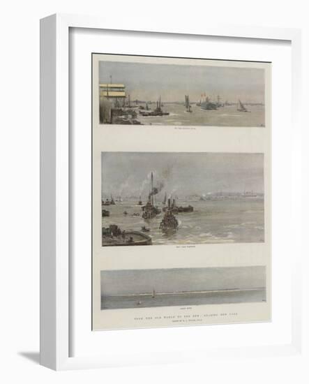 From the Old World to the New, Nearing New York-William Lionel Wyllie-Framed Giclee Print