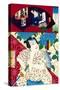 From the Series Actors and Comedy, Comparisons of Hits-Kunichika toyohara-Stretched Canvas