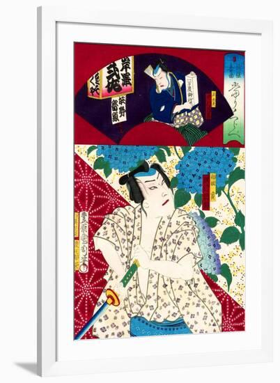 From the Series Actors and Comedy, Comparisons of Hits-Kunichika toyohara-Framed Giclee Print