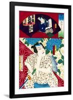 From the Series Actors and Comedy, Comparisons of Hits-Kunichika toyohara-Framed Giclee Print