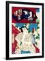 From the Series Actors and Comedy, Comparisons of Hits-Kunichika toyohara-Framed Giclee Print