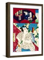 From the Series Actors and Comedy, Comparisons of Hits-Kunichika toyohara-Framed Giclee Print