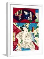 From the Series Actors and Comedy, Comparisons of Hits-Kunichika toyohara-Framed Giclee Print