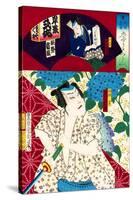 From the Series Actors and Comedy, Comparisons of Hits-Kunichika toyohara-Stretched Canvas