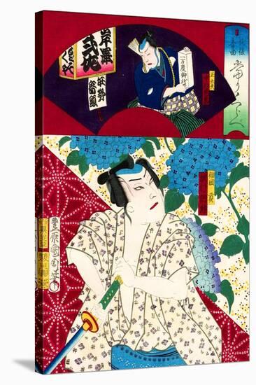 From the Series Actors and Comedy, Comparisons of Hits-Kunichika toyohara-Stretched Canvas