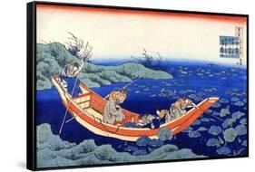 From the Series Hundred Poems by One Hundred Poets: Fumiya No Asayasu, C1830-Katsushika Hokusai-Framed Stretched Canvas