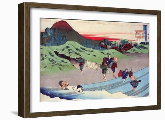 From the Series Hundred Poems by One Hundred Poets: Jito Tenno, C1830-Katsushika Hokusai-Framed Giclee Print