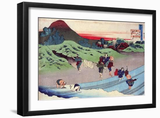From the Series Hundred Poems by One Hundred Poets: Jito Tenno, C1830-Katsushika Hokusai-Framed Giclee Print