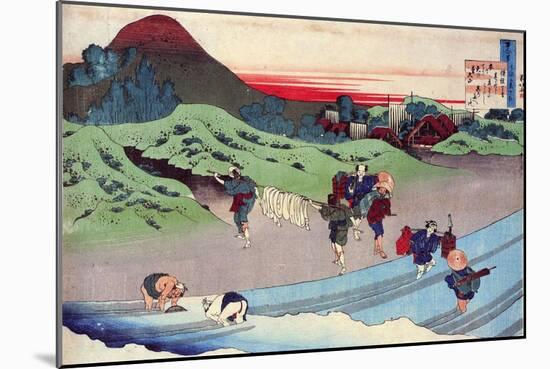 From the Series Hundred Poems by One Hundred Poets: Jito Tenno, C1830-Katsushika Hokusai-Mounted Giclee Print