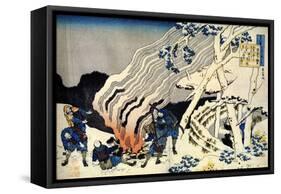 From the Series Hundred Poems by One Hundred Poets: Minamoto No Muneyuki, C1830-Katsushika Hokusai-Framed Stretched Canvas