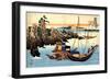 From the Series Hundred Poems by One Hundred Poets: Otomo No Yakamochi, C1830-Katsushika Hokusai-Framed Giclee Print