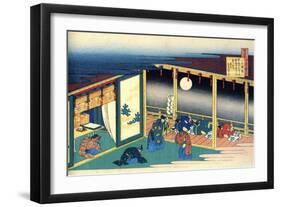 From the Series Hundred Poems by One Hundred Poets: Sanjo, C1830-Katsushika Hokusai-Framed Giclee Print