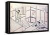 From the Series Hundred Poems by One Hundred Poets: Shikishi Naishinno, C1830-Katsushika Hokusai-Framed Stretched Canvas