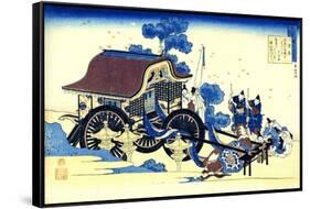 From the Series Hundred Poems by One Hundred Poets: Sugawara No Michizane, C1830-Katsushika Hokusai-Framed Stretched Canvas