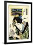 From the Series the Beauties of Tokaido, 1830-1835-Keisai Eisen-Framed Giclee Print