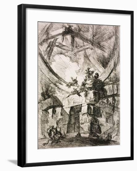 From the Series the Imaginary Prisons (Le Carceri D'Invenzion)-Giovanni Battista Piranesi-Framed Giclee Print