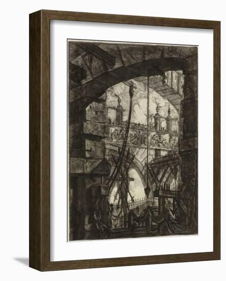 From the Series the Imaginary Prisons (Le Carceri D'invenzione) Par Piranesi, Giovanni Battista (17-Giovanni Battista Piranesi-Framed Giclee Print