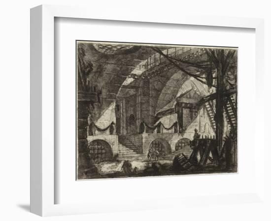 From the Series the Imaginary Prisons (Le Carceri D'invenzione) Par Piranesi, Giovanni Battista (17-Giovanni Battista Piranesi-Framed Giclee Print