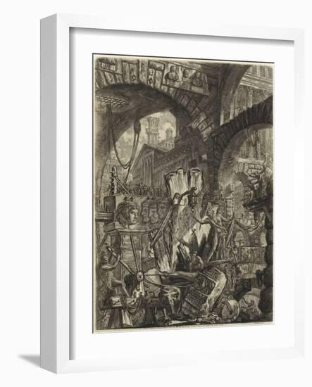 From the Series the Imaginary Prisons (Le Carceri D'invenzione) Par Piranesi, Giovanni Battista (17-Giovanni Battista Piranesi-Framed Giclee Print