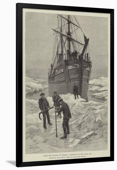 From the Thames to Siberia, Ice-Bound in the Kara Sea-Amedee Forestier-Framed Giclee Print