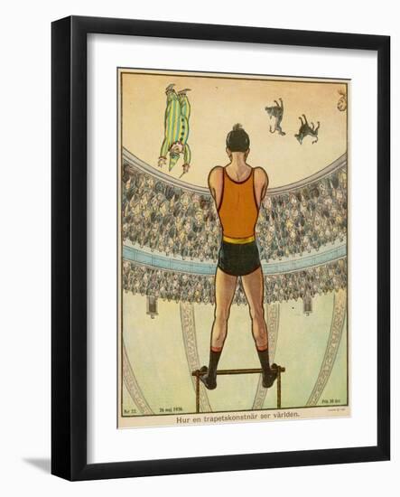 From the Trapeze; How the Acrobat Sees His Audience-null-Framed Art Print