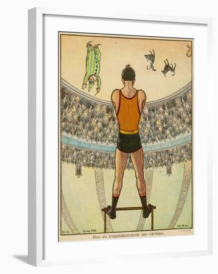 From the Trapeze; How the Acrobat Sees His Audience-null-Framed Art Print