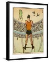 From the Trapeze; How the Acrobat Sees His Audience-null-Framed Art Print