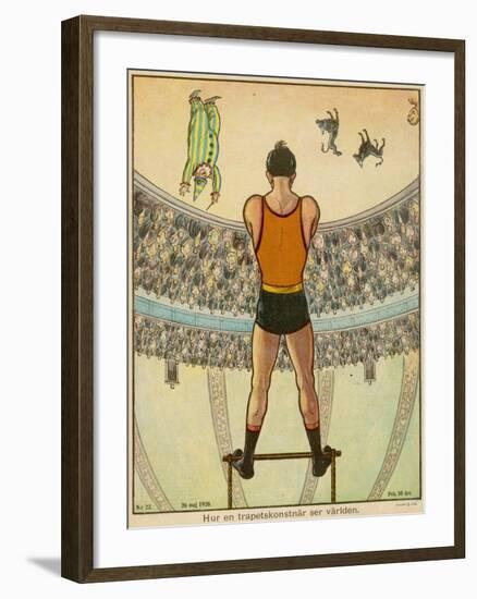 From the Trapeze; How the Acrobat Sees His Audience-null-Framed Art Print