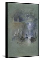 from Turner's Annual Tour: The Seine 1834 Watercolours, Light-Towers of la Hève (Vignette)-Joseph Mallord William Turner-Framed Stretched Canvas