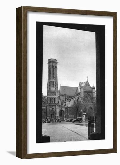 Front and Porch of St Germain L'Auxerrois, Paris, 1931-Ernest Flammarion-Framed Giclee Print