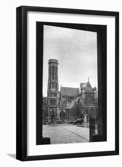 Front and Porch of St Germain L'Auxerrois, Paris, 1931-Ernest Flammarion-Framed Giclee Print