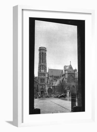 Front and Porch of St Germain L'Auxerrois, Paris, 1931-Ernest Flammarion-Framed Giclee Print