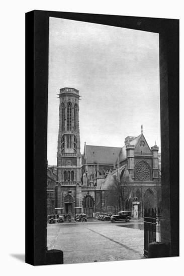 Front and Porch of St Germain L'Auxerrois, Paris, 1931-Ernest Flammarion-Stretched Canvas