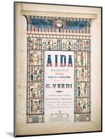 Front Cover for the Score of Aida, by Giuseppe Verdi-null-Mounted Giclee Print