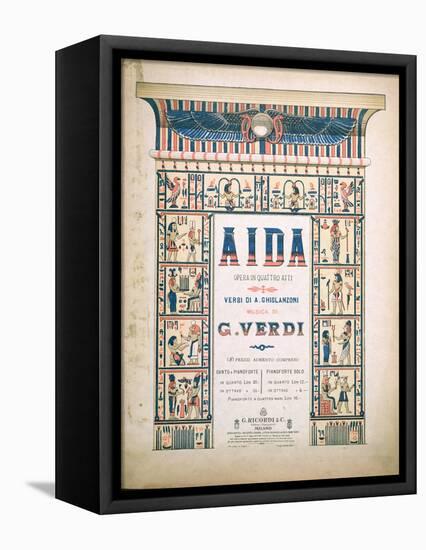 Front Cover for the Score of Aida, by Giuseppe Verdi-null-Framed Stretched Canvas