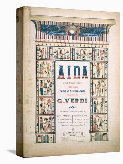 Front Cover for the Score of Aida, by Giuseppe Verdi-null-Stretched Canvas